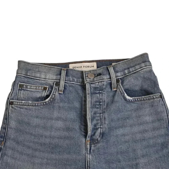 Aritzia Denim Forum The Yoko Bermuda Jean Short Denim Blue Size 25 - Picture 6 of 16